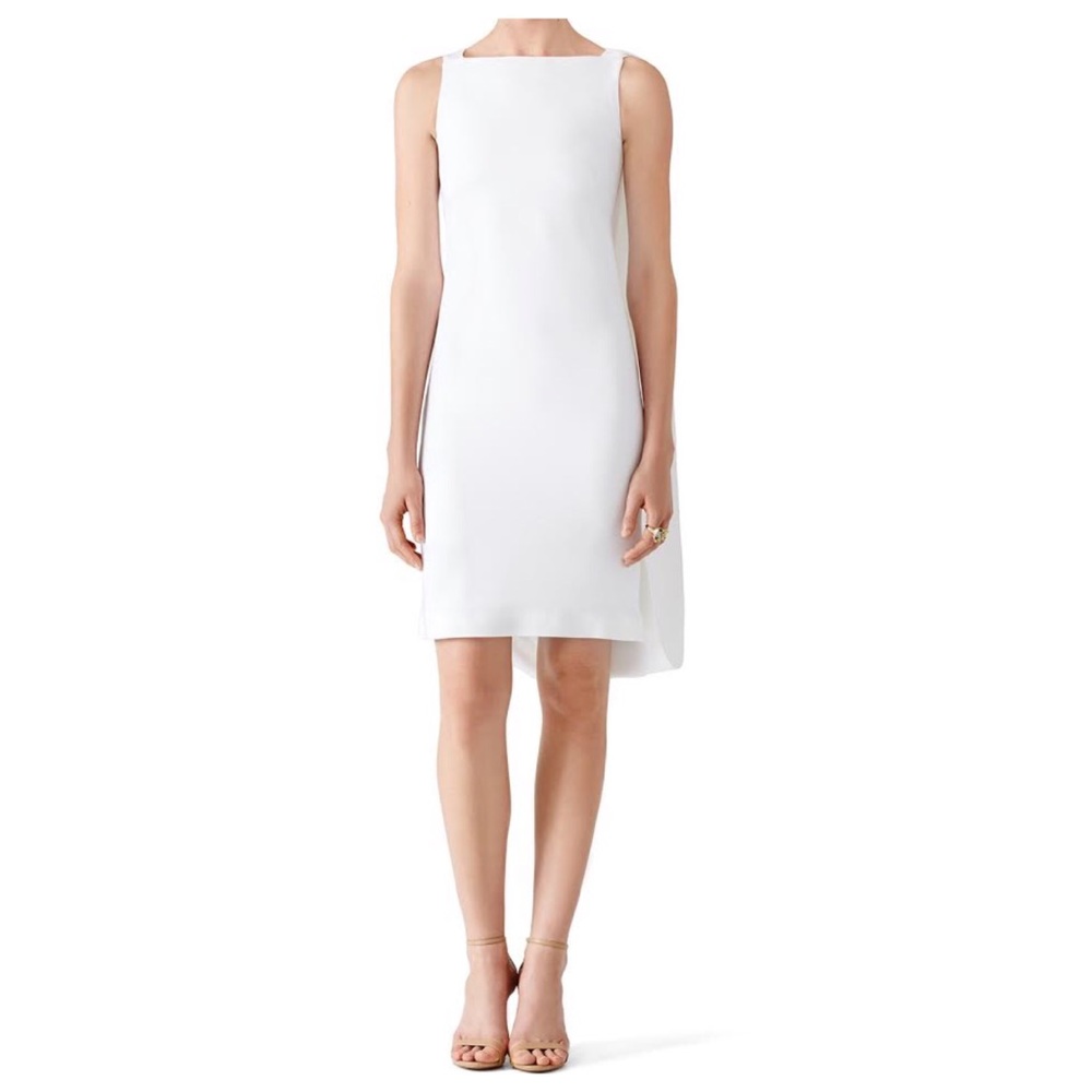 High End Osman Designer White Cape Dress